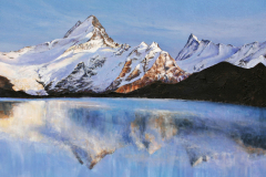 827 I Bachalpsee mit Schreckhorn und Finsteraarhorn I 130 x 130 cm